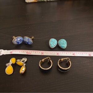 Bundle of Colorful clip on Earrings